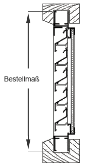Lüftungsgitter eingespannte Montage