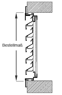 Lüftungsgitter einliegende Montage